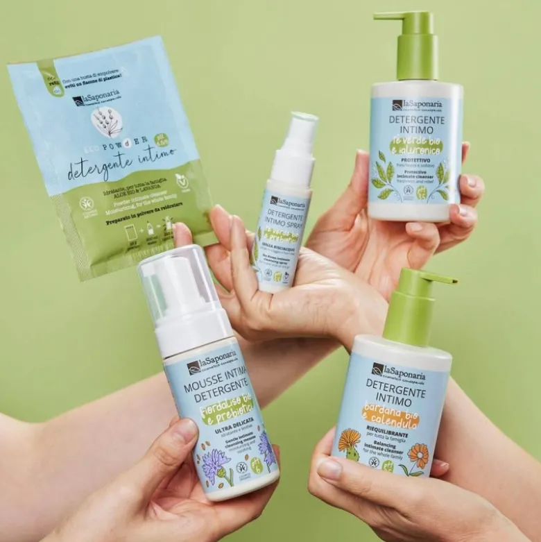 Mousse detergente intima delicata - Fiordaliso Bio & Prebiotici